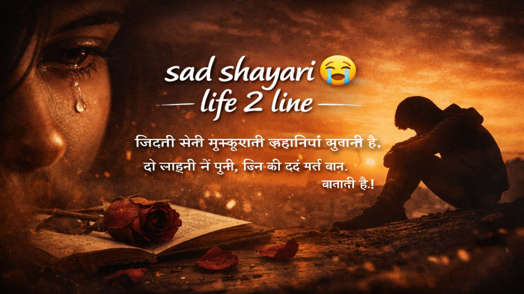 sad shayariЁЯШн life 2 line