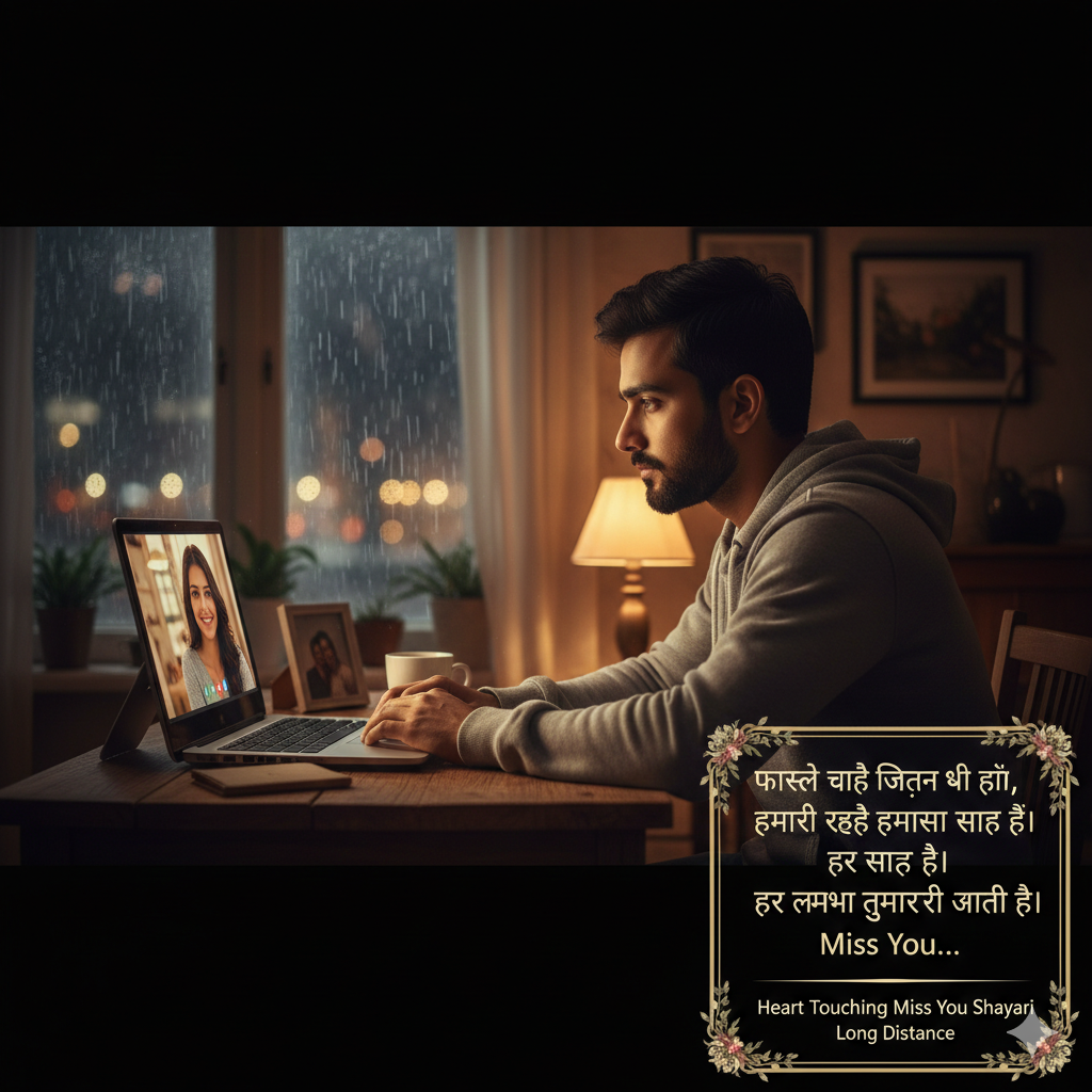 Heart Touching Miss You Shayari for Long Distance