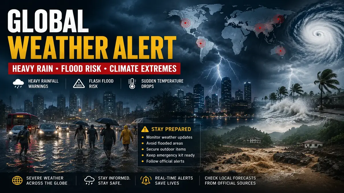 Global Weather Alert 2026 — Heavy rain, flash floods and climate extremes worldwide